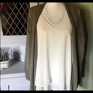 14/16 Flowy Open Cardigan Lane Bryant